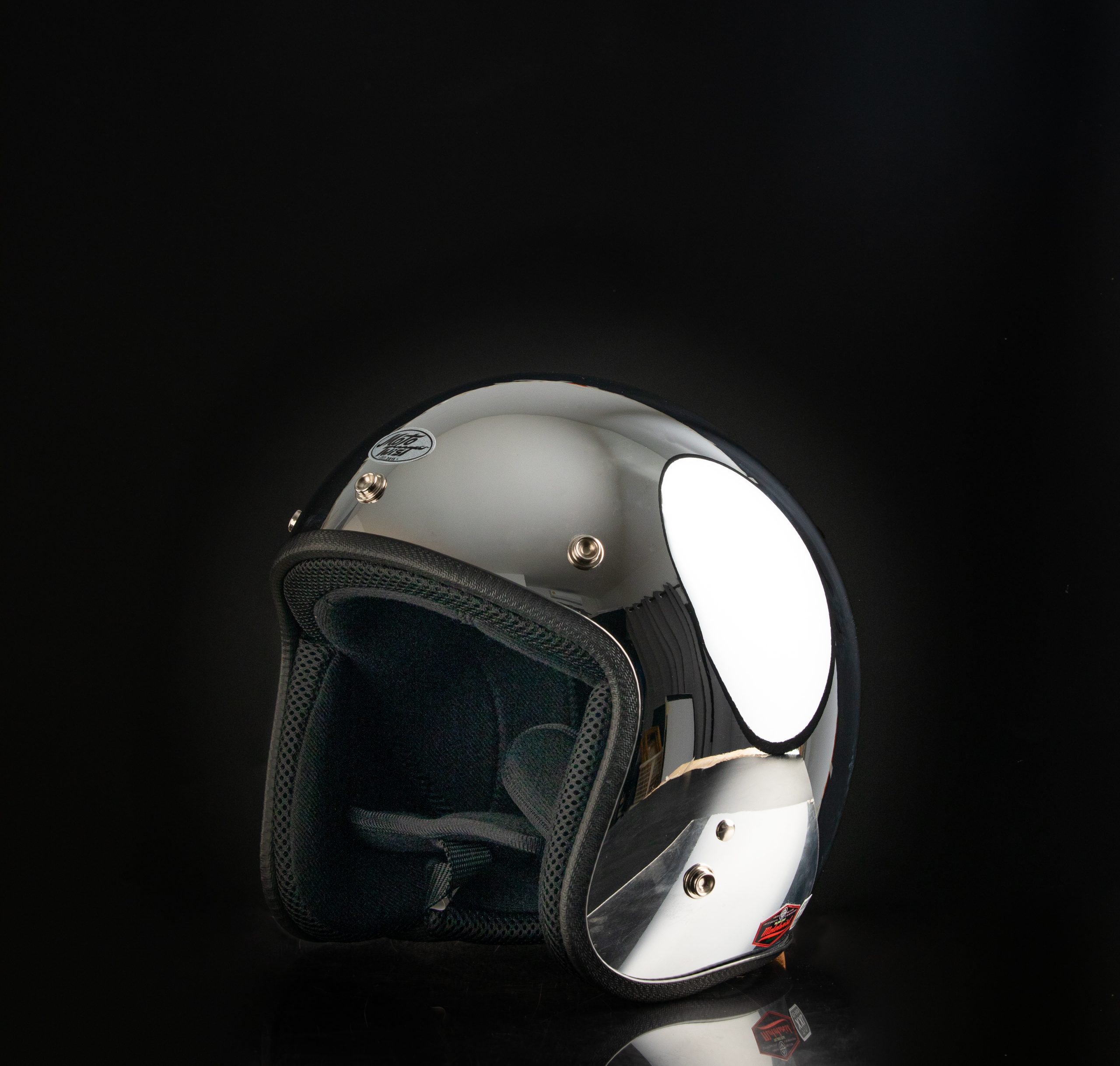 Chrome open hot sale face helmet